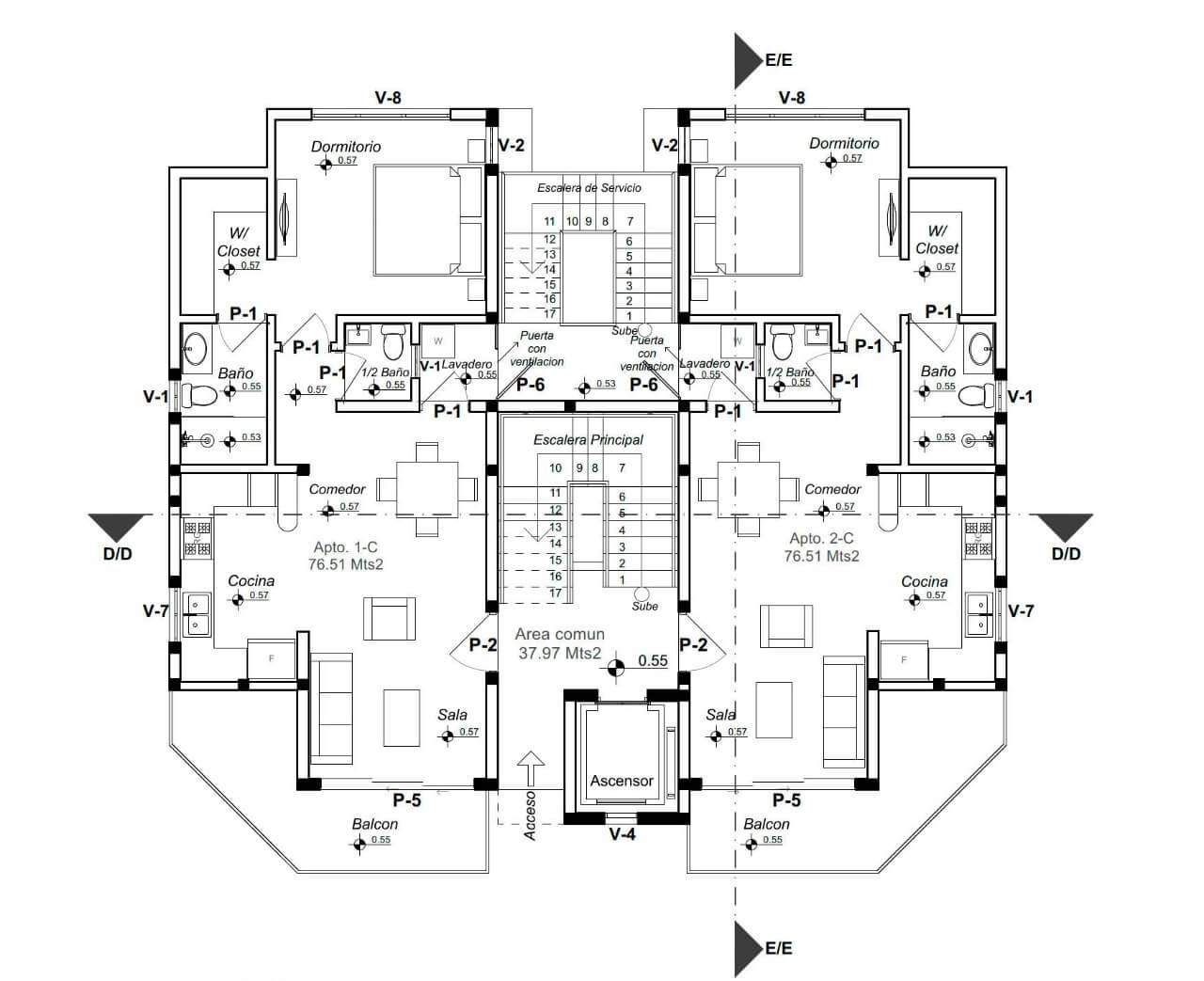One bedroom apartment floor plan