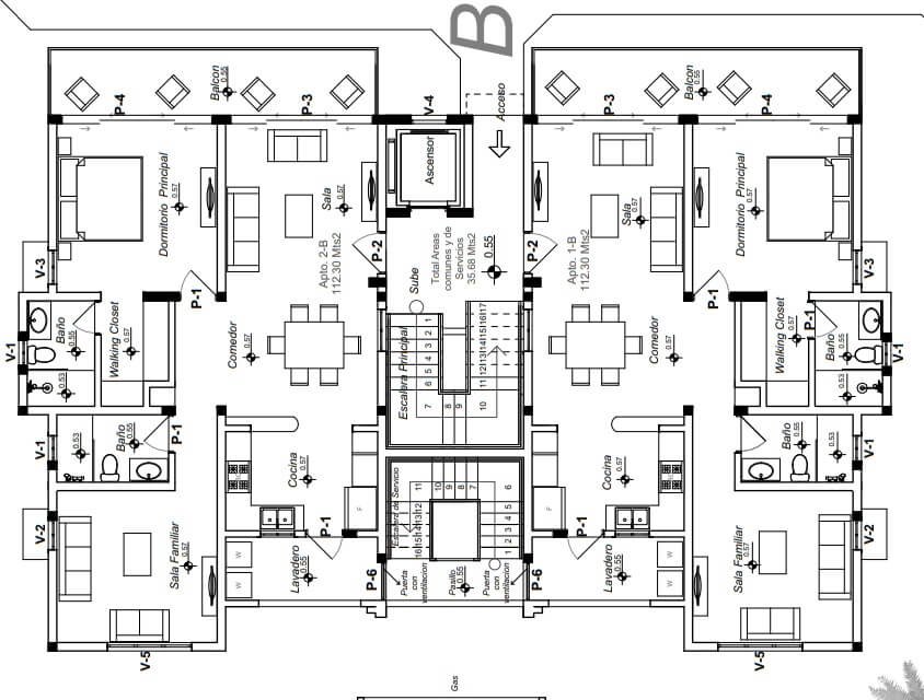 Two bedroom apartment floor plan